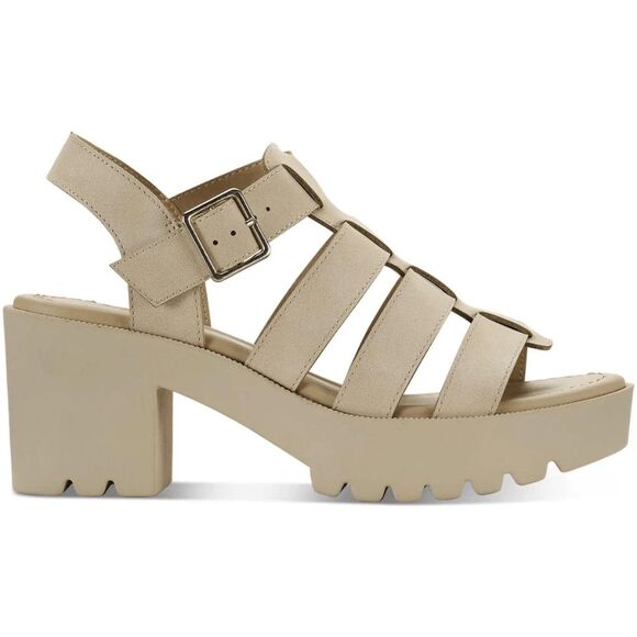 Sun + Stone Daisee Women's Platform Block Heels - Sand Smooth 7.5M - Picture 4 of 10